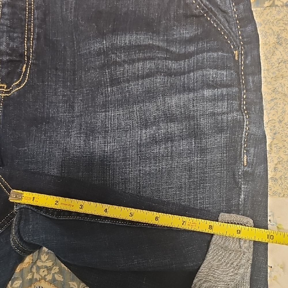 Lane Bryant Dark Blue Cuffed Denim Shorts - Picture 4 of 7